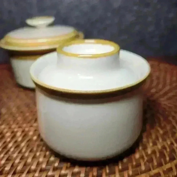 VTG YAMAKA, MIKASA, STONECREEK STONEWARE JAPAN SUGAR BOWL & CREAMER SET OF 3 - Picture 3 of 8